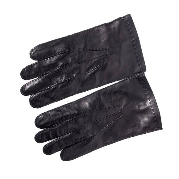 DENTS BLACK LEATHER GLOVES | MENS SIZE 9,5 - Picture 4 of 4